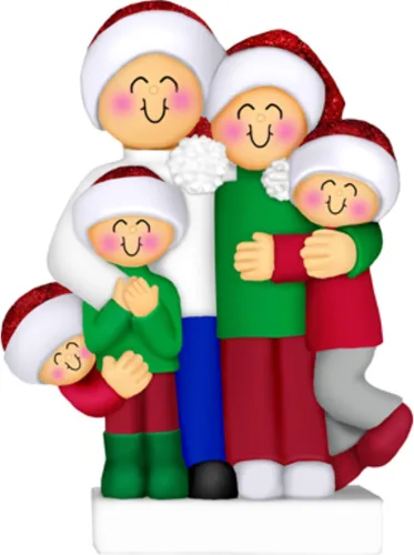 Miniatura 8 de Adorno personalizado para árbol genealógico 2024, bola de Navidad personalizada para familia de cuatro nietos