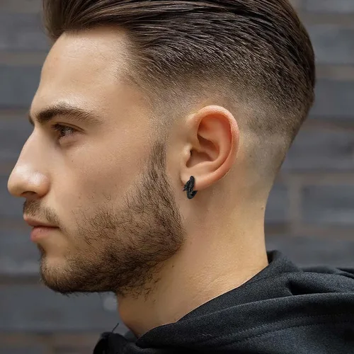 Miniatura 2 de U7 Aretes punk rock para hombres y mujeres, hipoalergénicos, de acero inoxidable, oro de 18 quilates, negroplata de ley S925, aretes de dragón