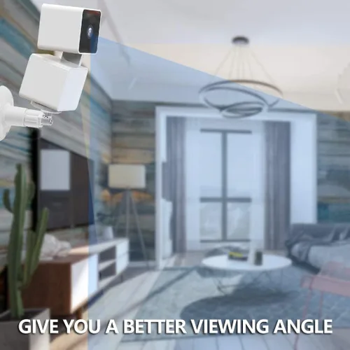 Miniatura 4 de Soporte de pared para Wyze Cam Pan V3 y Wyze Cam V4 y V3, paquete de 2 soportes ajustables giratorios de 360 grados para el sistema de cámara Wyze