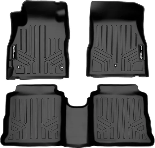 Miniatura 8 de SMARTLINER Juego de alfombrillas de primera fila para todo tipo de clima, compatibles con Nissan Versa 2020-2025