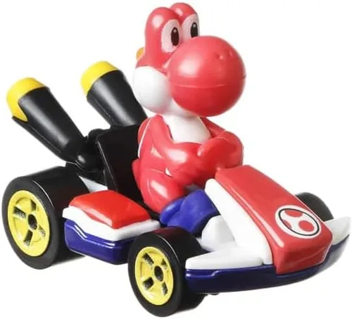 Miniatura 2 de DieCast Hotwheels Mario Kart Red Yoshi Standard Kart - Toty Winner 2021