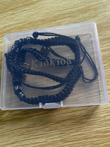 Miniatura 2 de Kiokioa Pulseras de pareja con llave y candado trenzadas para él y para ella