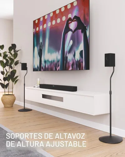 Miniatura 2 de SANUS Par de soportes para altavoces de satélite y estantería de hasta 3.5 libras - Ajuste de altura de 10 pulgadas - Incluye soporte en forma de L