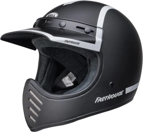 Miniatura 7 de Bell Moto Moto-3 Mate/Brillo Negro/Blanco Fh Old R Large