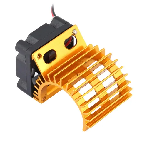 Miniatura 6 de Disipador de calor de motor RC, ventilador de refrigeración mejorado para autos RC eléctricos a escala 1/10, 380 390 motores, pieza de actualización