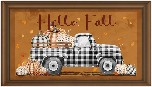 Miniatura 10 de Fall Door Mat Outdoor, Autumn Pumpkin Welcome Mat Fall Decorations Non-Slip Thanksgiving Doormat Low Profile for Home Indoor Outdoor Decor