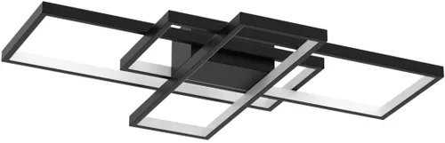 Miniatura 4 de Lámparas LED de diseño moderno, 3 lámparas de acrílico rectangulares, control remoto regulable, montaje empotrado, lámparas de techo para sala