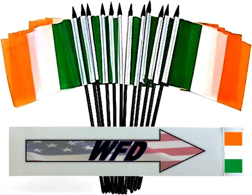 Miniatura 164 de World Flags Direct Banderas en miniatura de poliéster de Afganistán, paquete de 12, decoración de mesa de fiesta, desfiles, 4 x 6 pulgadas, verde