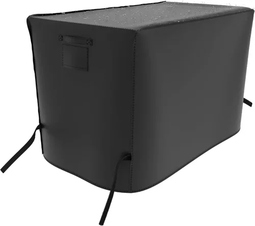Miniatura 4 de Cubierta de parrilla de gas resistente al agua de 45 pulgadas para parrilla de gas Weber Char-Broil Coleman, color negro, bandera estadounidense.
