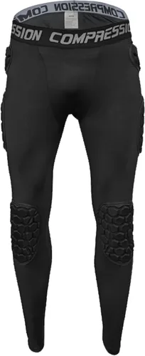 Miniatura 5 de Pantalones de compresión acolchados para hombres, fajas para fútbol, leggings atléticas para fútbol, baloncesto, paintball, hockey
