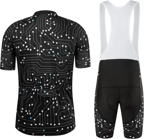 Miniatura 2 de Coconut Ropamo CR Men's Cycling Jersey Set Road Bike Jersey Zipper Pocket Bib Shorts with 4D Padded Cycling Clothing Set