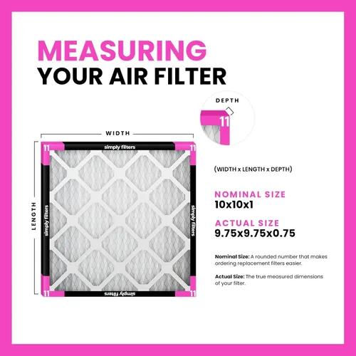 Miniatura 2 de Simply Filtro de aire de 10 x 10 x 1, Merv 11, MPR 1000, paquete de 6, para horno de aire acondicionado y HVAC