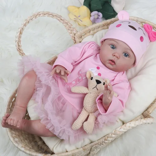 Miniatura 4 de CHAREX Muñecas Reborn de bebés recién nacidos realistas - Muñeca de bebé recién nacida realista de 20 pulgadas, cuerpo suave, muñecas de bebé