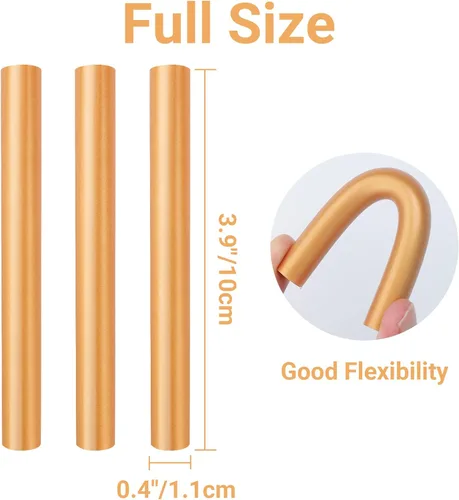 Miniatura 2 de ENPOINT Barras de pegamento caliente de color dorado metálico, tamaño completo, 36 unidades de 4 pulgadas de largo x 0.43 pulgadas de diámetro