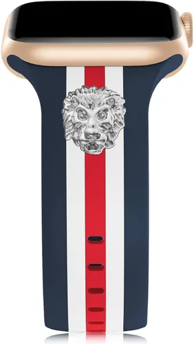 Miniatura 20 de Banda de diseñador con adornos decorativa compatible con Apple Watch de 38mm 40mm 41mm 42mm 44mm 45mm 46mm 49mm, para mujeres y hombres, pulseras