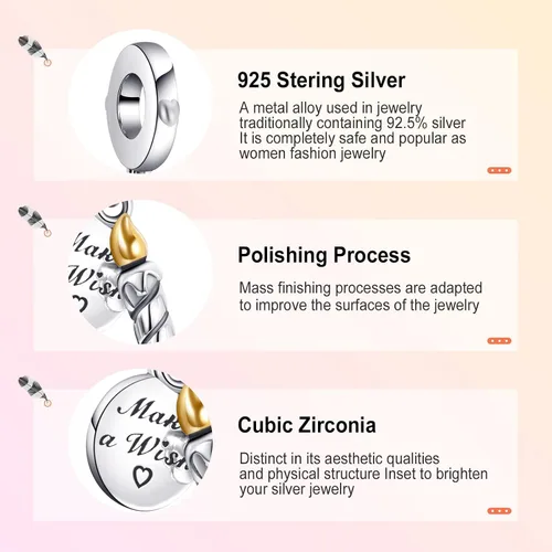 Miniatura 4 de Annmors Dijes de joyería de animales para mujer, plata de ley 925, colgante con circonita cúbica, cuentas de joyería, regalos de bricolaje