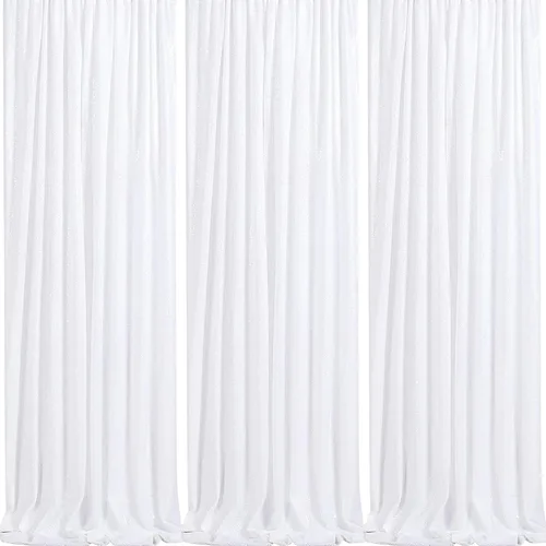 Miniatura 60 de Telón de fondo de lentejuelas moradas 2 paneles 2FTx8FT con purpurina telón de fondo cortinas para fiesta de Halloween fondo de fotos para bodas