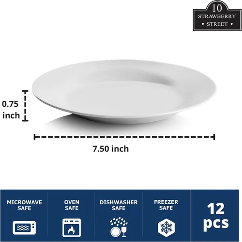 Miniatura 2 de 10 Strawberry Street 7" Catering Coupe - Cuenco para cereales, juego de 12, color blanco