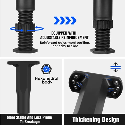 Miniatura 3 de Patas de soporte de cama de altura ajustable, soporte central telescópico resistente de 6.3 a 11 pulgadas para marco de cama hundido, elevador