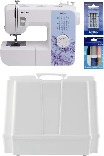 Miniatura 14 de Máquina de coser Brother XM2701 liviana, con todas las funciones, con 27 puntos, función automática para hacer ojales en 1 paso, 6 pies de costura