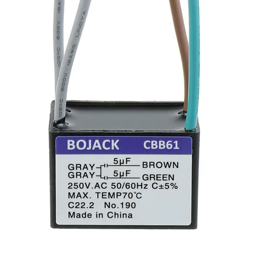 Miniatura 6 de BOJACK CBB61 4.5uF+5uF+6uF 250V AC Ventilador de techo Condensador de arranque para compatible con Harbor Breeze & New Tech 4 Wire