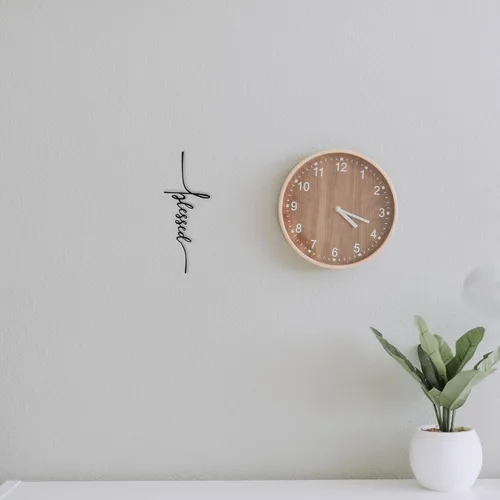 Miniatura 2 de Cruz bendecida - Arte de pared de metal - 9.5" X 20" - Negro