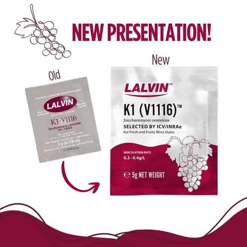 Miniatura 4 de Levadura de vino Lalvin K1-V1116 (paquete de 10) - Haz vino, sidra, aguamiel y kombucha en casa - Sobres de 5 g - Saccharomyces cerevisiae - Vendido