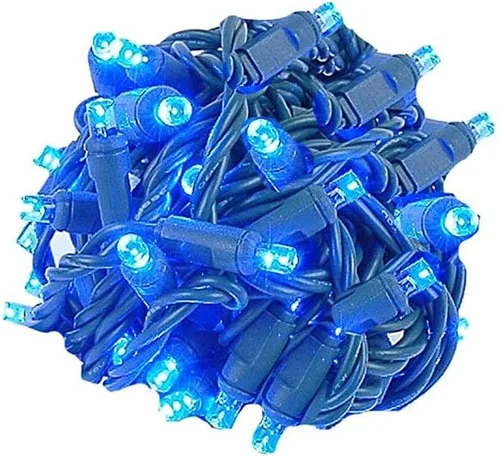 Miniatura 9 de Novelty Lights - Juego de mini luces LED de Navidad con 50 luces parpadeantes, multicolor, cable verde, 25 pies