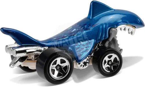 Miniatura 3 de Hot Wheels 2016 Shark Bite Street Beasts Blue 208/250, tarjeta larga de Mattel