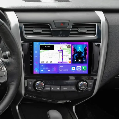 ASURE Radio de estéreo de coche de 9 pulgadas para Nissan Altima V L33 2013-2017 Unidad de navegación GPS de actualización, Android 15 con 4G+64G