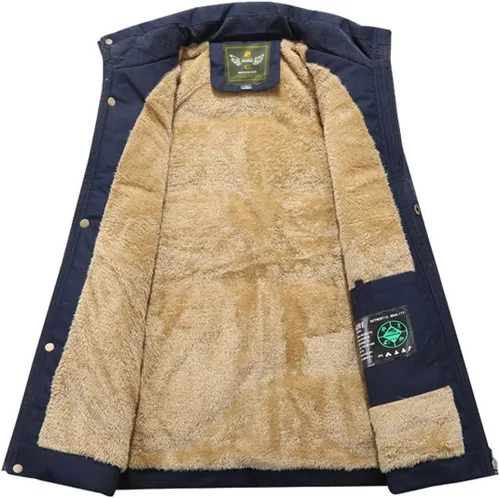 Miniatura 2 de Chaleco acolchado de invierno cálido para hombre, con forro polar grueso, sin mangas, chaqueta sin mangas