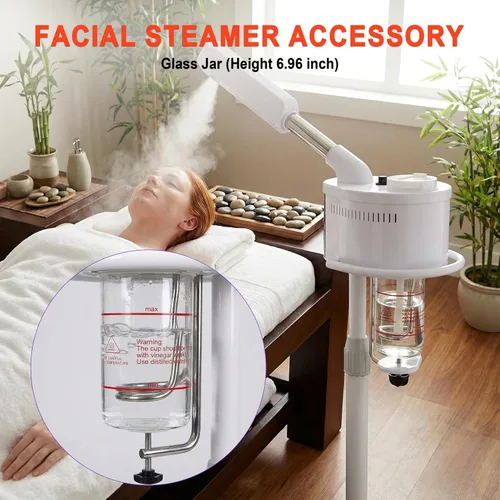 Miniatura 2 de Elitzia - Tarro de vapor facial de vidrio profesional con anillo de sellado a prueba de fugas, pieza de repuesto para vaporizador ETBL0