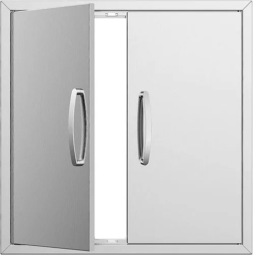 Miniatura 8 de Puertas de cocina para exteriores, 31 pulgadas de ancho x 24 pulgadas de alto, puertas de acceso dobles para barbacoa, acero inoxidable 304