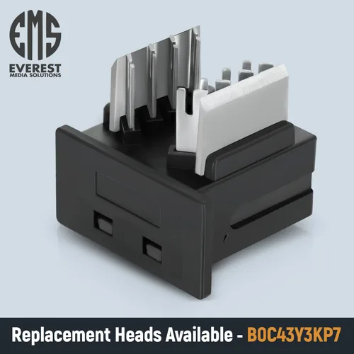 Miniatura 9 de Everest easyJACK - Juego de herramienta Keystone con ángulo de 45° para terminación rápida - con paquete de 20 conectores Keystone RJ45 Cat6 en rojo
