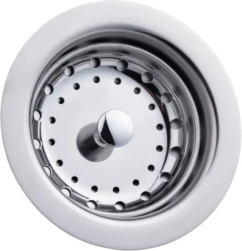 Miniatura 3 de Artiwell Paquete de 2 coladores y tapones para fregadero de cocina, conjunto de drenaje de cocina de 3-1/2 pulgadas con colador y tapón