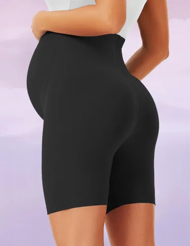 Miniatura 2 de BONVIGOR Pantalones cortos de maternidad sobre el vientre, para entrenamiento, yoga, atlético, embarazo, pantalones cortos de descanso