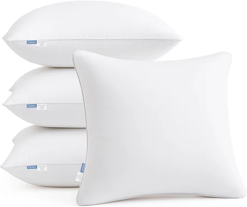 Miniatura 15 de Leeden - Juego de 2 rellenos de almohada de 30 x 50 cm, insertos de cojín con funda de 100% algodón, insertos rectangulares decorativos para sofá