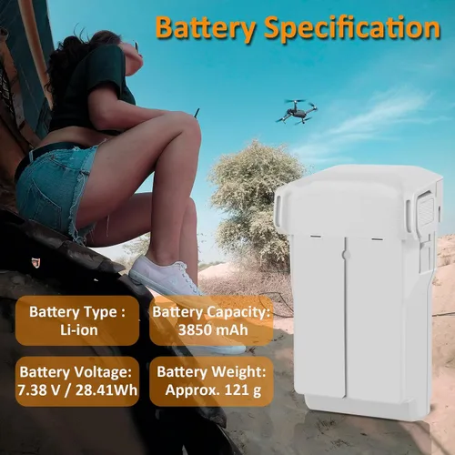 Miniatura 3 de Mini 3 baterías recargables 1 paquetes 3850mAh reemplazo para mini 3/mini 3 pro batería compatible con DJI Mini 3/Mini 3 Pro Drone