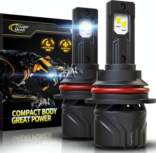 Miniatura 10 de Cougar Motor - Bombillas H4, 9003 luces antiniebla 6500K blancas sin polaridad para uso en carretera o todoterreno, enchufe y uso - Paquete de 2