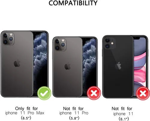 Miniatura 2 de japezop Funda tipo cartera para iPhone 11 Pro Max con tarjetero [bloqueo RFID], funda magnética de cuero con tapa para iPhone 11 Pro Max de 6.5 Café