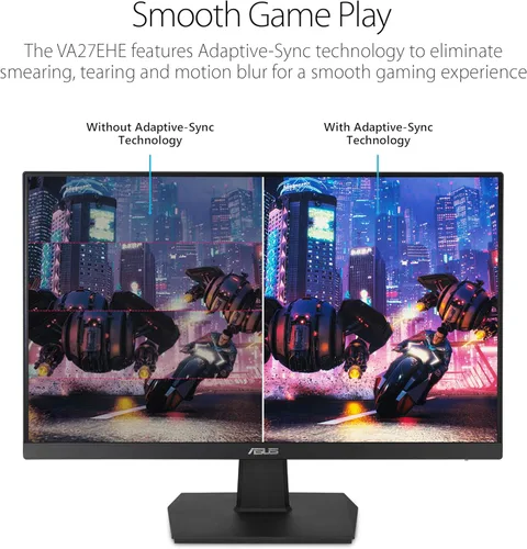 Miniatura 4 de ASUS Monitor de escritorio de 27 pulgadas, Full HD (1920 x 1080), IPS, 75Hz, sincronización adaptativa, HDMI, D-Sub, sin marco, VA27EHE