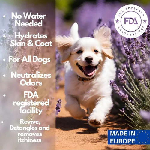 Miniatura 6 de Champú seco en polvo para perros, sin agua, sin enjuague, control de olores para perros malolientes, champú desodorizante natural sin talco, aroma a