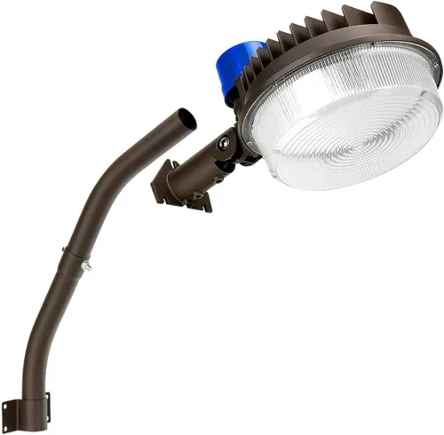 Juyace 18000lm Luz LED de granero del atardecer al amanecer Iluminación al aire libre 120W 5000K Luz diurna Ángulo ajustable Patio con fotocélula