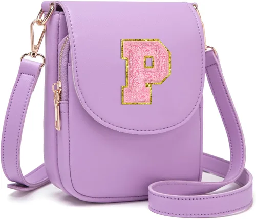 Miniatura 74 de Viverte Bolso Cruzado para Niñas Adolescentes Pequeñas, Bolso Inicial para Celular, Pequeña Cartera para Niños Pequeños, Bolso de Cuero con Tres