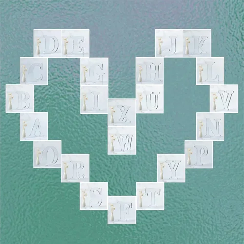 Miniatura 7 de Letras acrílicas diseñables de 4 pulgadas, letras acrílicas sin terminar para decoración de pared, letras decorativas de pie en rodajas, decoración