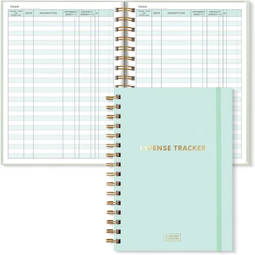 Sweetzer & Orange S&O - Cuaderno de seguimiento de presupuesto, bloc de notas para mantenerse organizado, diario de ahorros, planificador de