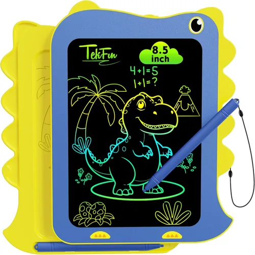 TEKFUN Tableta de escritura LCD para niños, tablero de garabatos, juguetes de dinosaurio, juguetes esenciales de viaje para niños y niñas de 3, 4,