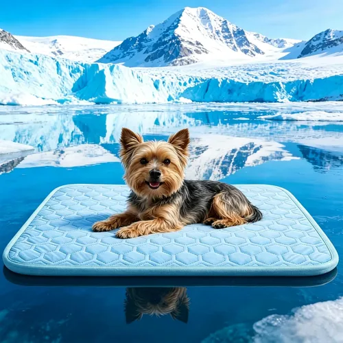 Arc-Chill - Tapete refrescante para perros (Q-Max> 0.45), antideslizante y lavable para mascotas, cama de enfriamiento automático de verano para