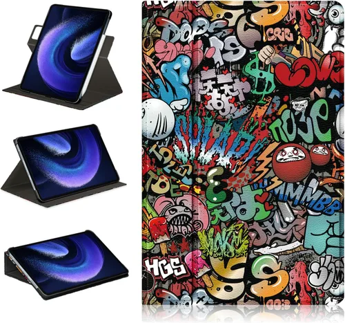 Miniatura 8 de Funda compatible con tablet Xiaomi Pad 6 de 11.0 pulgadas lanzada 2023 con soporte multiángulo para tableta Mi Pad 6 Pro giratoria ajustable