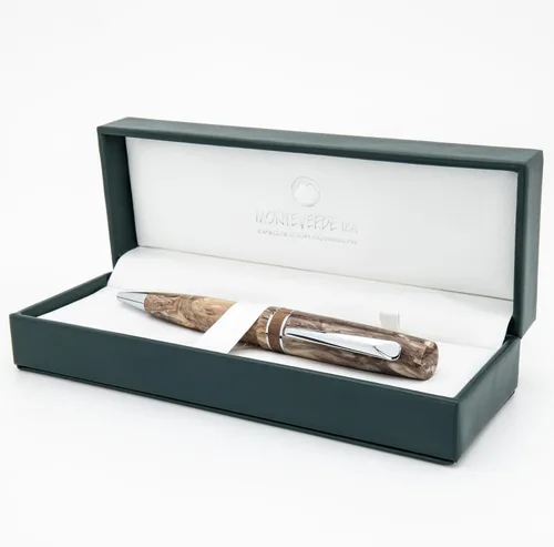 Miniatura 2 de Monteverde Bolígrafo USA Trees of the World Avenue of the Baobabs, remolino beige, diseño ergonómico, borde cromado pulido, resina sólida